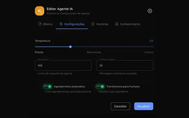 Módulo de agendamento automático via WhatsApp no sistema Uniium